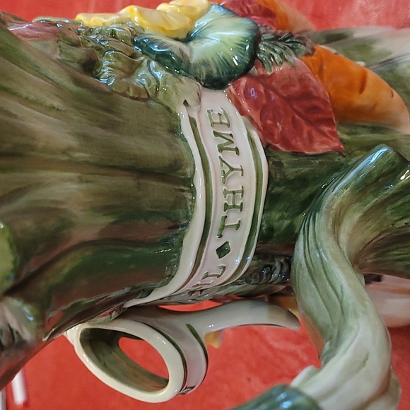 Drink Pitcher Fitz & Floyd Herb Garden Ceramic Decorative Pitcher - Picture 5 of 7